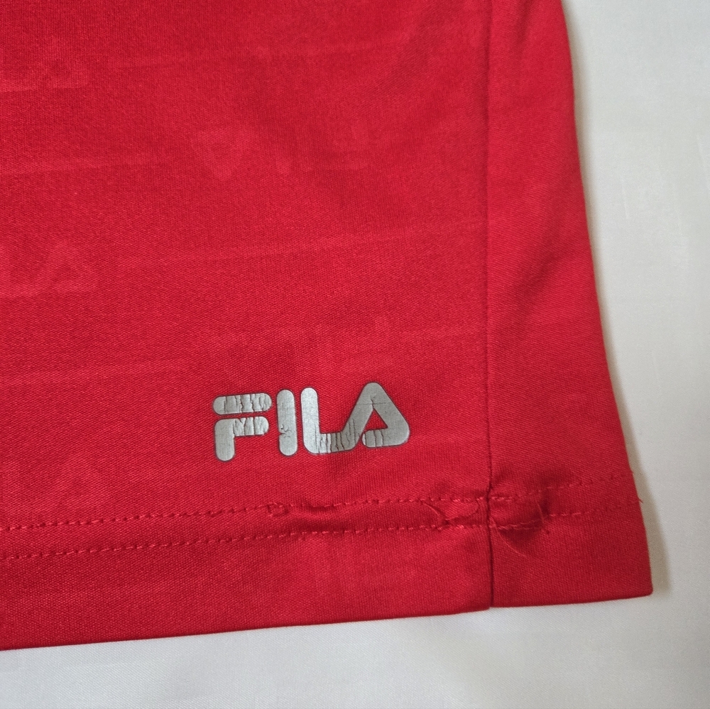 Fila Vibrant Red Short Sleeve Tee Size M - Picture 4 of 5